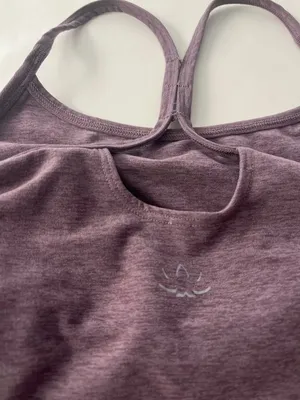 Beyond Yoga Spacedye Slim Racerback Cropped Tank in Silverberry Purple Heather M thumbnail 5