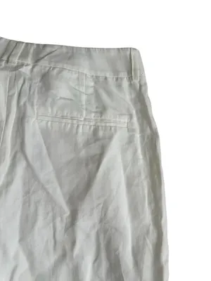 ANINE BING Candice White High Rise Linen Blend Shorts Size 40 US 10 thumbnail 4