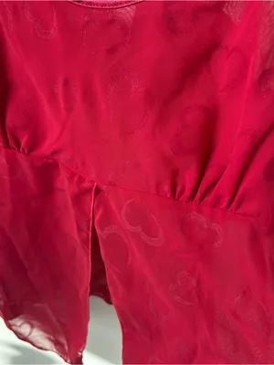 Gilligan & O'Malley Red Sheer Lingerie Top thumbnail 2