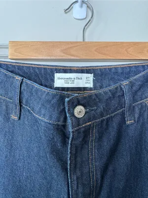 Abercrombie and Fitch High Rise Wide Leg Trouser Pant thumbnail 3