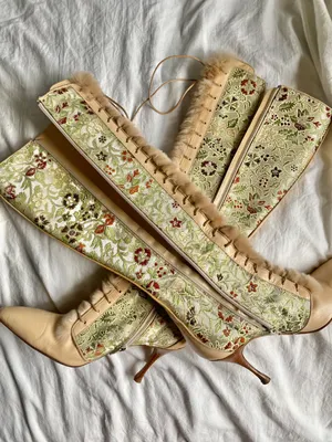 Cole Haan Leather Tapestry Boots thumbnail 7