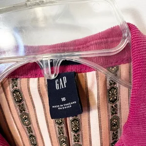 GAP Sz 16 Corduroy Blazer Jacket VTG Y2K Pink Lined Career‎ Office Corpcore 1439 thumbnail 4