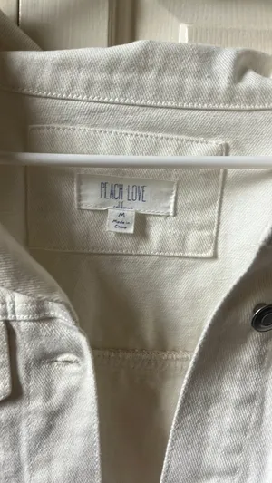 Peach Love Oversized Fringe Jean Jacket thumbnail 3