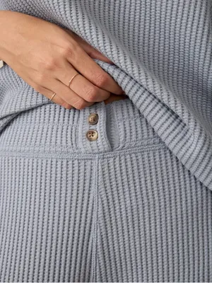 Faherty Legend Waffle Wide Leg Pant in Tradewinds Gray Size‎ Small thumbnail 2
