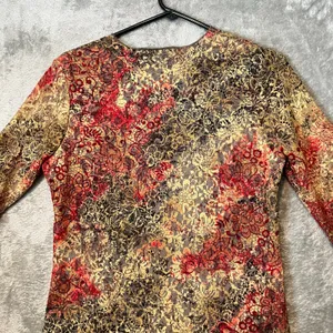 Vintage 90s Brocade Lace Floral Dress Whimsical Dark Fairy Cottagecore Sz Medium thumbnail 9