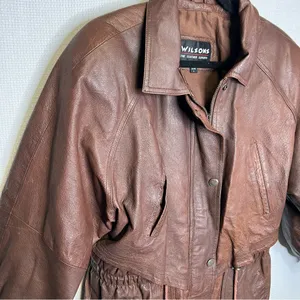 Wilson's Leather | The‎ Leather Experts Brown Coat Jacket Large thumbnail 2
