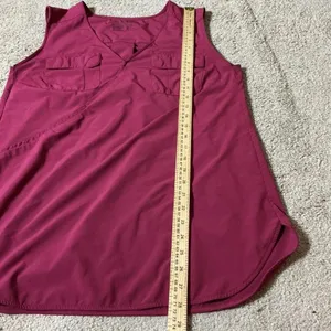 5.11 Tactical Womens Sleeveless V-Neck Utility Top‎ Berry Wine Red Size Large thumbnail 5
