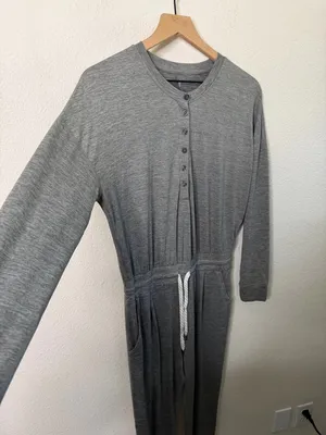 NEW Vuori Womens Jumpsuit Lux‎ Henley Heather Gray Size S thumbnail 5