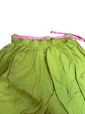 Handmade cotton lime green harem pants medium women’s thumbnail 2