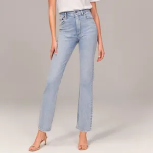 Abercrombie & Fitch The Ankle Straight Ultra High Rise‎ Jeans Light Wash 24Short thumbnail 6