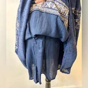 Free People My Love Mini Indigo Dress Size Small thumbnail 12