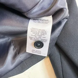 Reformation | NWOT Brynlee Wool Blend Pleated Mini Skirt & Zip Jacket Set, Navy‎ thumbnail 7