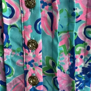 Lilly Pulitzer Chillylilly Seana Dress XS UPF50 Horizon Jungle Sunrise Oversized thumbnail 11