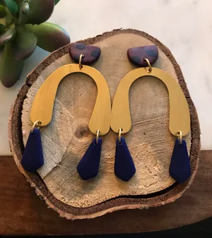 Polymer Clay Statement Earrings thumbnail 1