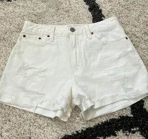 Pure White Jean Shorts thumbnail 1