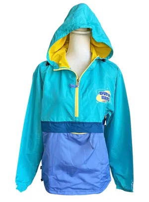 Dutch bros blue color block wonder breaker jacket size small outerwear outdoors thumbnail 1