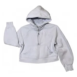Lululemon Hoodie Womens Size XS/SM Lavender Scuba Cropped 1/2 Zip Pullover thumbnail 8