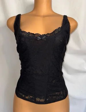 Black Lace Tank Size L thumbnail 1