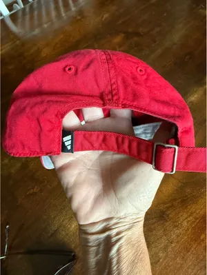 Adidas Red Baseball Cap with Adjustable Strap thumbnail 3