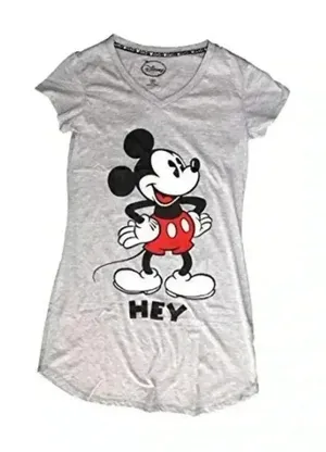 NWOT Disney Mickey Mouse 'Hey Mickey' Front & Back Print Tee Gray XL/XXL thumbnail 1