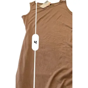 BTFBM Ruched Sleeveless Tank Bodycon Dress Sz Medium Cafe Brown Casual Chic New thumbnail 14