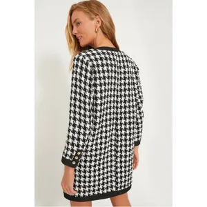 Pomander Place Black White Tweed Bow Mini Dress 2X | NWT Chic Classic thumbnail 4