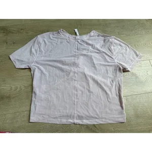 Womens Lululemon light pink sheer mesh twist‎ front athletic short sleeve sz 12 thumbnail 2