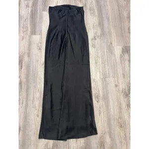 More To Come Emma Strapless‎ Maxi Dress Black Strapless Satin Evening Gown thumbnail 4