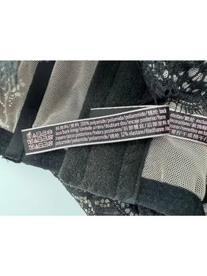 Victoria's Secret Very Sexy Unlined Plunge High Neck Bra Black Floral Lace 38DD thumbnail 8