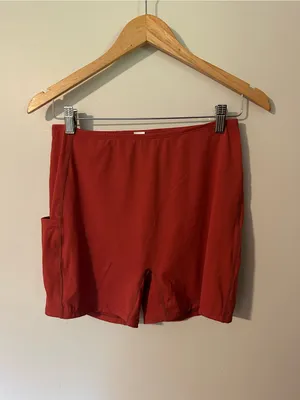 NWOT Halara high waist yoga shorts red thumbnail 2