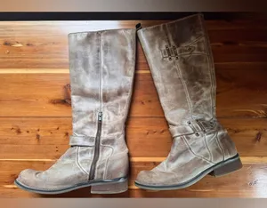 Corral P5016 Cowgirl Boots Size 10M Genuine leather Distressed taupe thumbnail 1