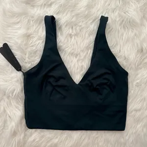 Nike Skims Matte V-Neck Longline Bra Dark Teal Size Small thumbnail 4