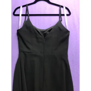 Azazie Maxi Dress Women A4 Olive Green Chiffon Cowl Neck Bridesmaid Formal thumbnail 8
