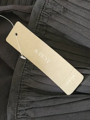 J. Crew Black Pleated Ruffle Tiered Sleeveless Blouse Size Medium NWT thumbnail 8