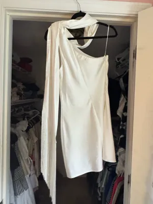 Abercrombie Scarf Slip Mini Dress White XS thumbnail 3