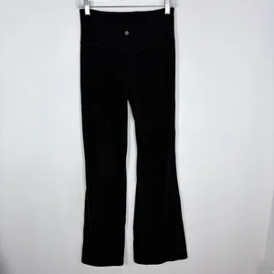 Athleta Elation Ultra High Rise Flare Pant Black Soft Yoga Stretch Size Small thumbnail 4