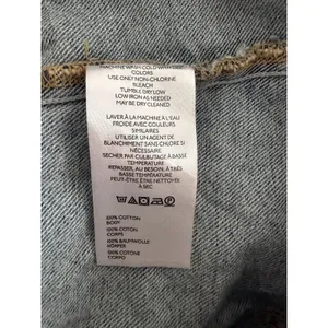 Free People We The Free Aimee Denim Long Vest‎ Ultra Light Beam Women's Size Med thumbnail 13