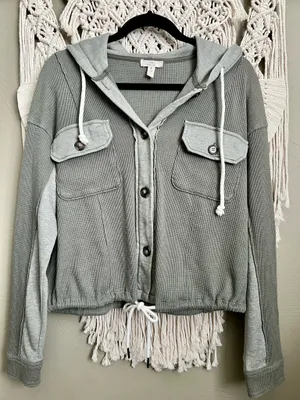 Como vintage Button Up Shacket thumbnail 2