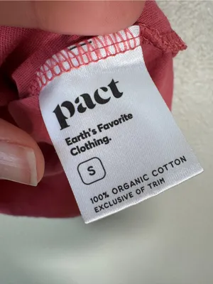 Pact Pink Organic Cotton Tee Shirt Womens S Casual Beachy Natural Fibers Top thumbnail 6