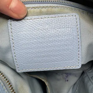 Coach Crossgrain Leather Taxi Street Zip Tote Sky Blue W/ Hangtag XL Purse Flaws thumbnail 5