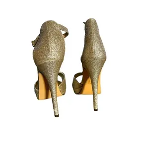 Michael Antonio gold Mary Jane platform heels size 7 thumbnail 3