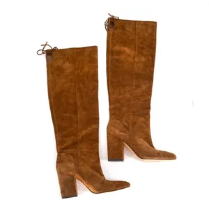 Vince Camuto Sarelia Knee High Boots Suede Brown Block Heel 7 thumbnail 2