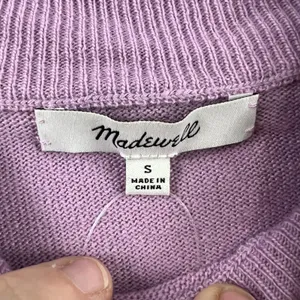Madewell NEW Ashbury Mock Neck Pullover Sweater Long Sleeve Purple Small thumbnail 2
