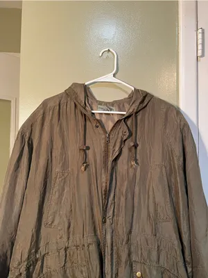 Robert Stock Women's Size Large Jacket Dark‎ Green Full Zip Snap Shoulder Pads thumbnail 2