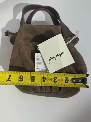 Free People Brown Suede Gathered Suki Mini Tote Bag - Women Bags NWT thumbnail 12
