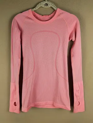 Lululemon Womens Pink Swiftly‎ Tech Long Sleeve Shirt Tshirt 4 thumbnail 1