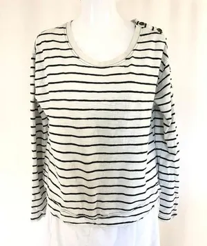 We the Free People Womens Top Hi Lo Striped thumbnail 1
