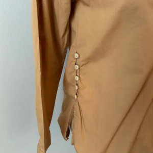 By Anthropologie Camel Button Up Blouse Top Oversized Boxy Size XXS thumbnail 5
