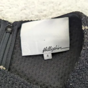 3.1 Phillip Lim Black Tweed Textured‎ Sheath Dress with Belt Size 4 Winter thumbnail 5