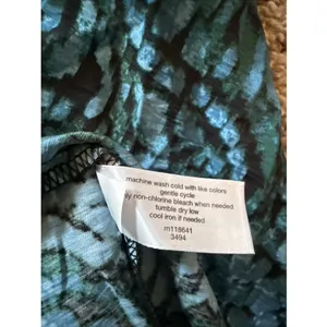 Lane Bryant Dress Womens 24‎ Blue Green Smocked shoulder Long Sleeve Midi dress thumbnail 13